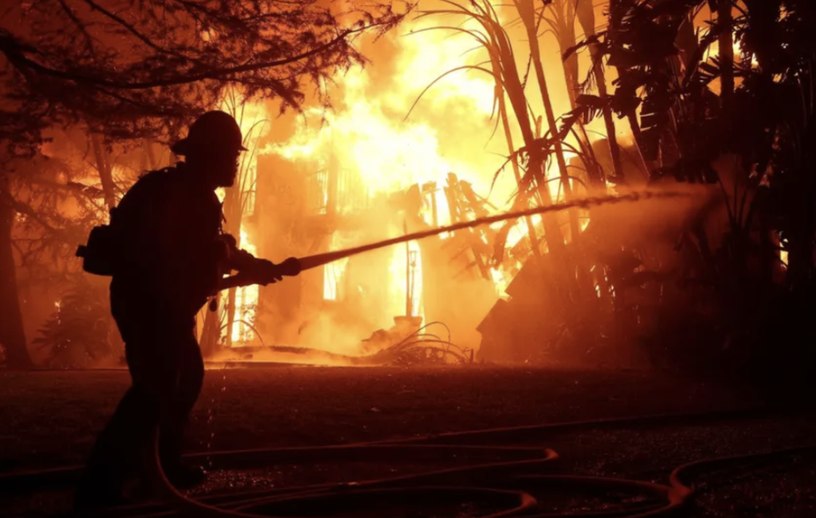 When questioned about the flames in California, President Donald Trump loses it.